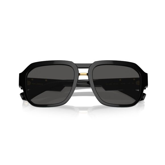 New Dolce & Gabbana Black Aviator DG4464 501/87 Sunglasses Women - Picture 5 of 7